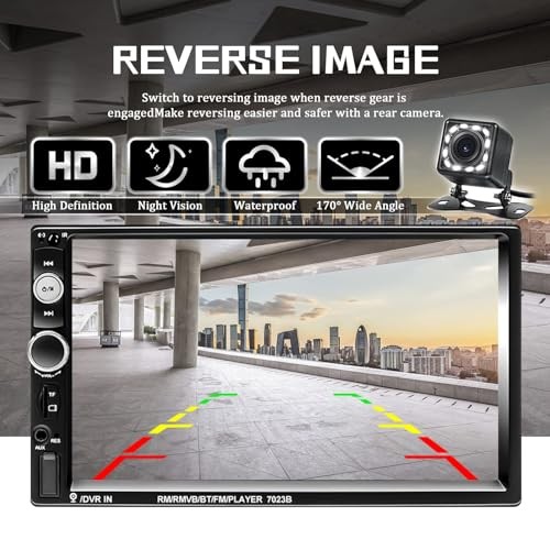 Car Stereo 2 Din Car Radio 7″ MP5 Player with HD Touch Screen Digital Display