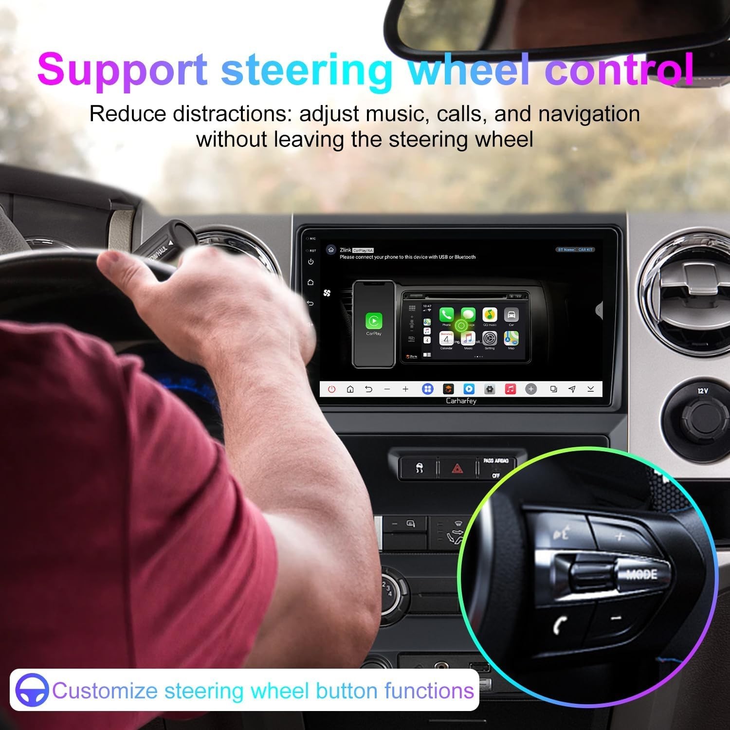 Car Radio Stereo Upgrade for Ford F150 2009-2014, Wireless Carplay Android 4827