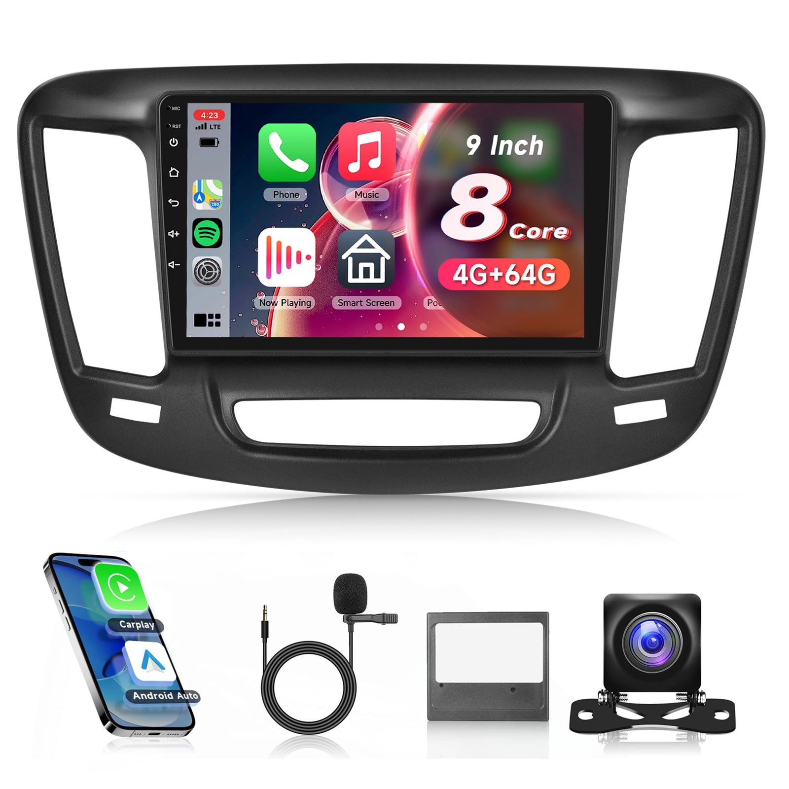 4+64GB For 2015-2019 Chrysler 200 200C 200S Android Car Stereo Radio carplay