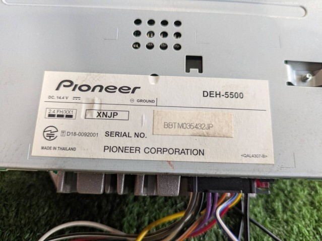 Pioneer Carrozzeria DEH-5500 Bluetooth USB CD 1DIN Stereo Near Mint JAPAN