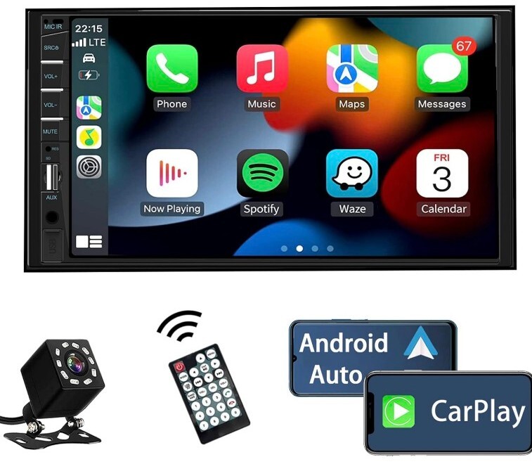Naifay Car Stereo 7 Inch HD Touchscreen Double Din Car Stereo Apple & Android