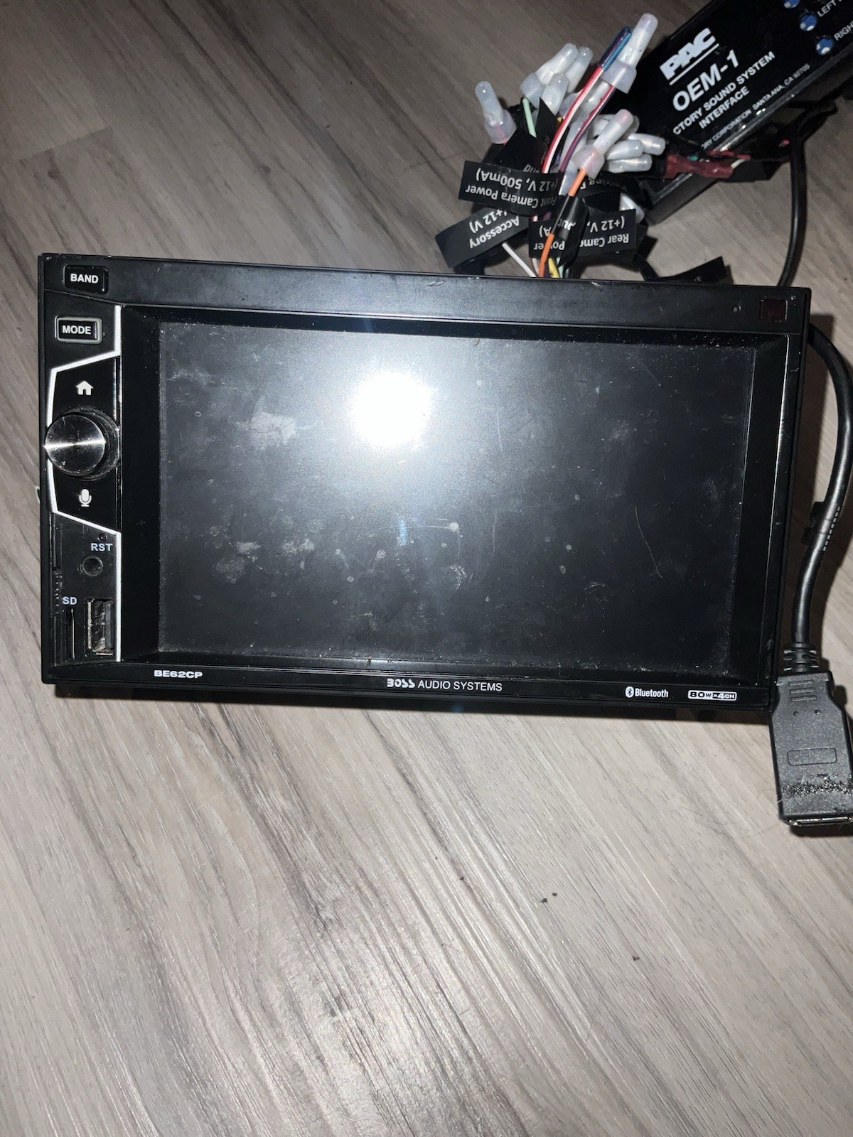 Boss Audio Systems BE62CP with Bluetooth and Apple Car Play Adapter and wiring