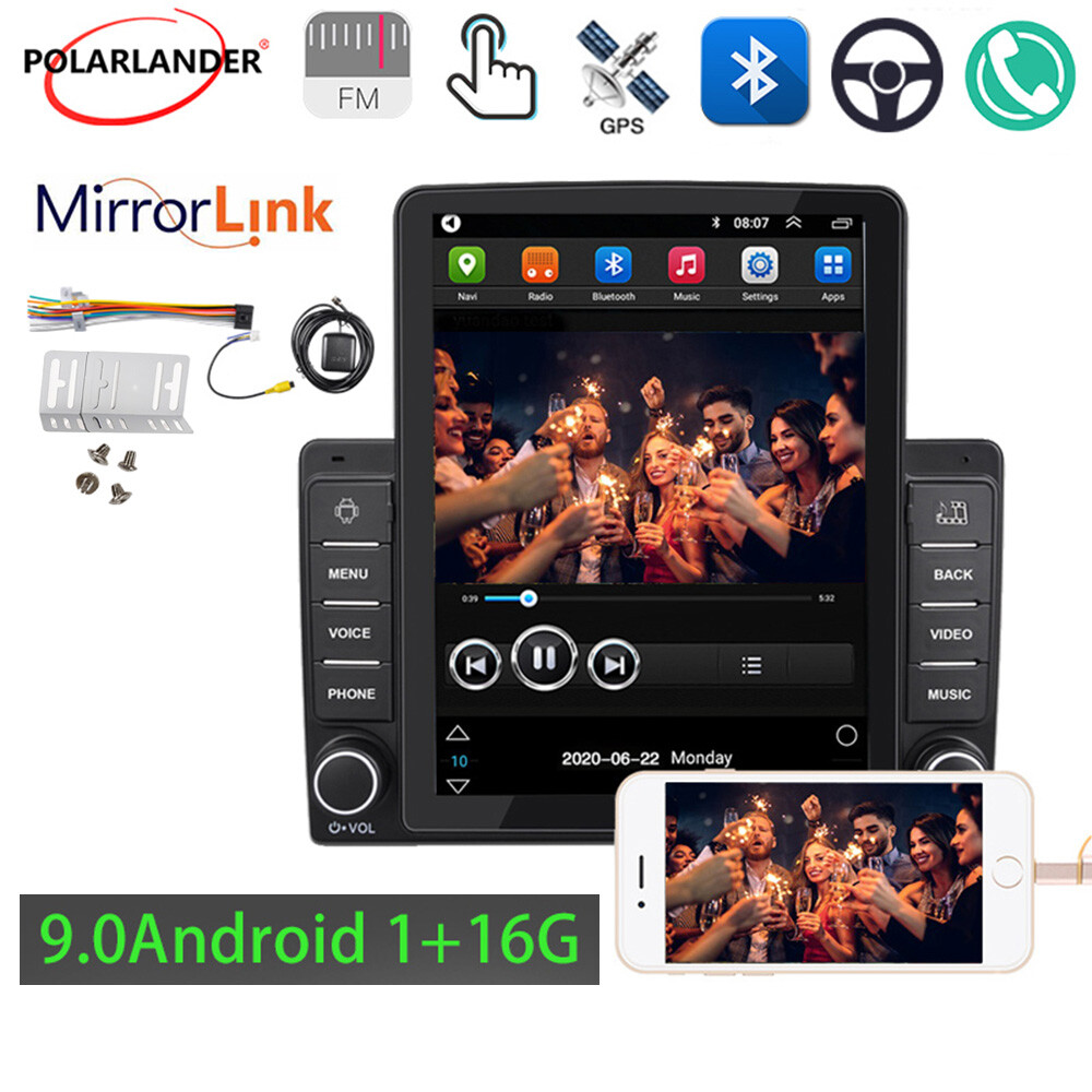 9.5″ 2 Din MP5 GPS WiFi Car Stereo Radio Bluetooth 1+16G Vertical Touch Screen