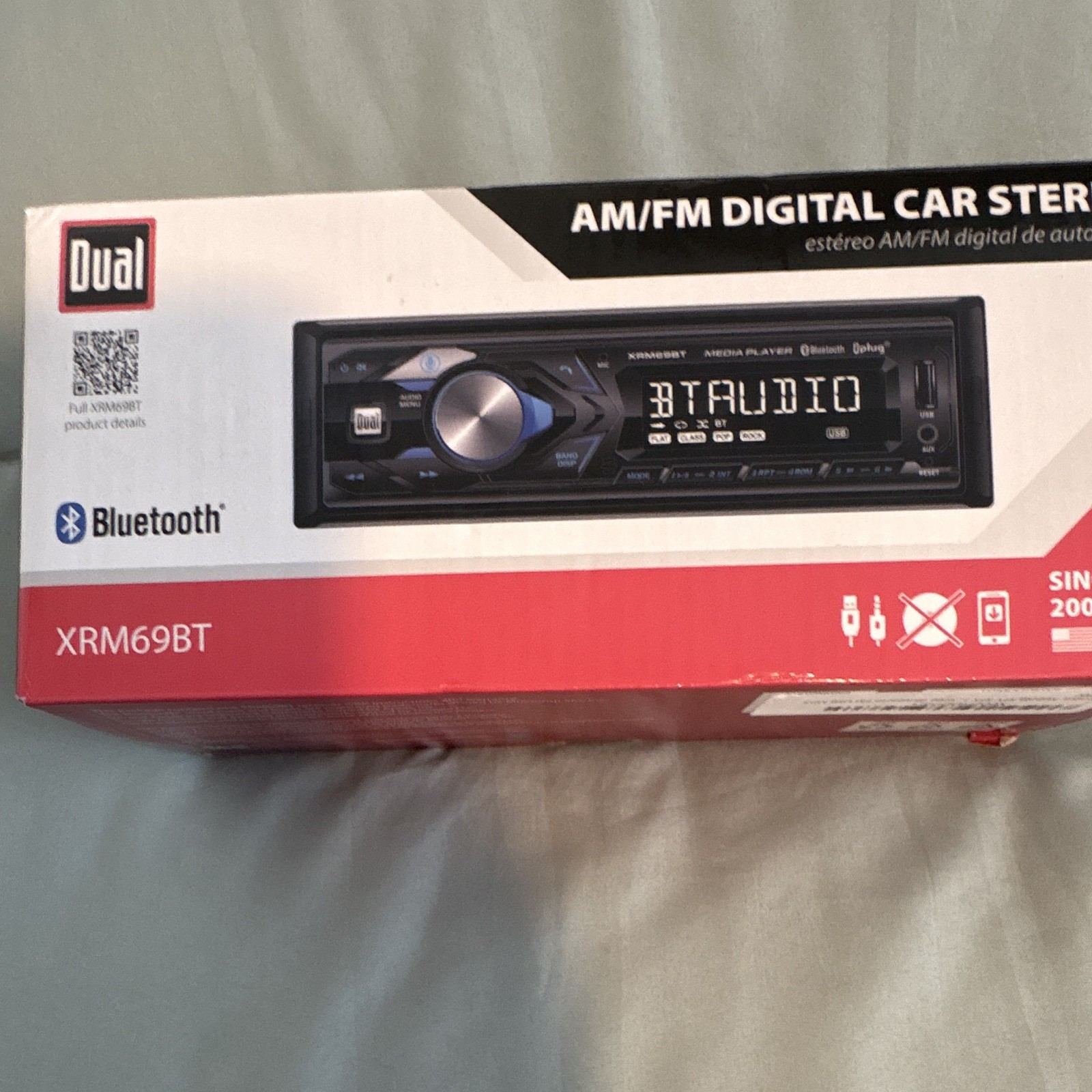 Dual Electronics XRM59BT Single Din Mechless Bluetooth Media Receiver