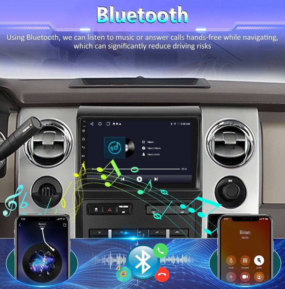 Apple Carplay For Ford F150 2009-2014 Android 13 Car Stereo Radio Navi Headunit