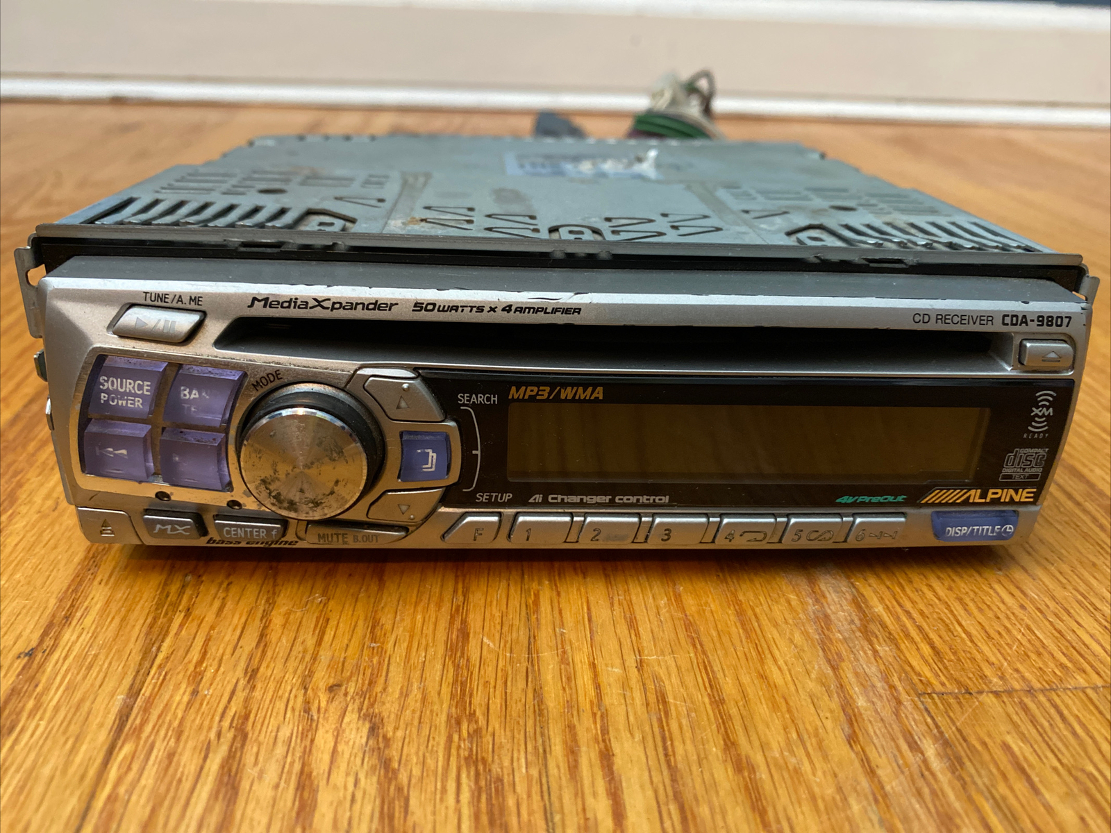 Vintage Alpine Car CD Player Receiver MP3 CDA-9807 50W Old School Audio Radio