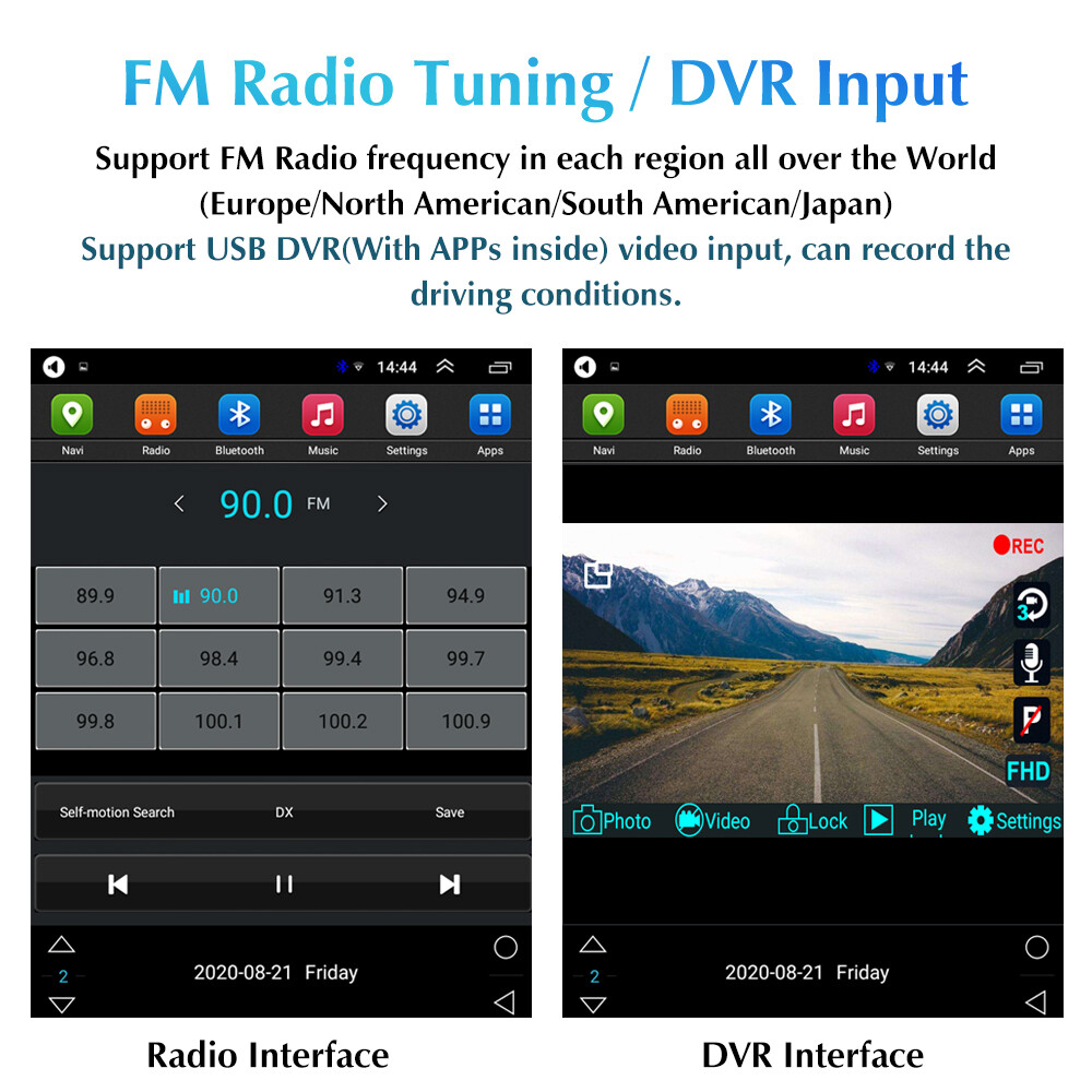 9.7″ 2 Din Car Stereo Android 12.0 Apple CarPlay GPS WiFi Touch Vertical Radio