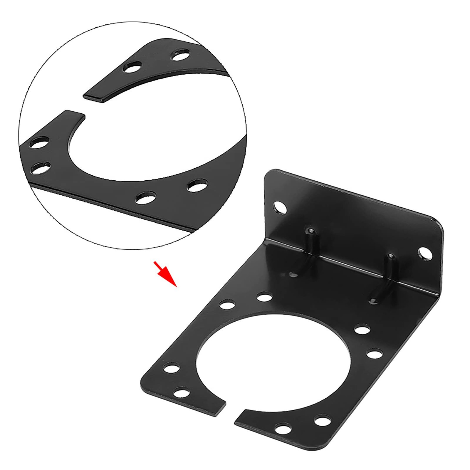 Haosie 7 Pin Trailer Plug Mounting Bracket, Right Angle normal, popular