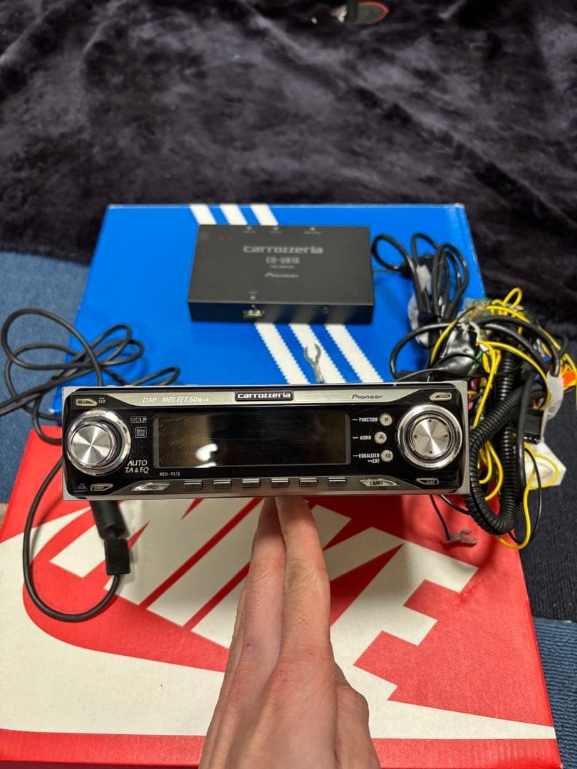Pioneer Carrozzeria MEH-P070 CD-U10 1DIN DSP Added Bluetooth Stock Very Good