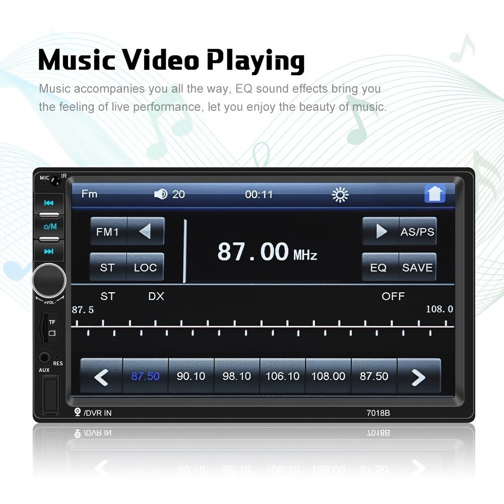 Double 2DIN 7″ Car MP5 Player Touch Screen Stereo Radio USB AUX+Rear Camera