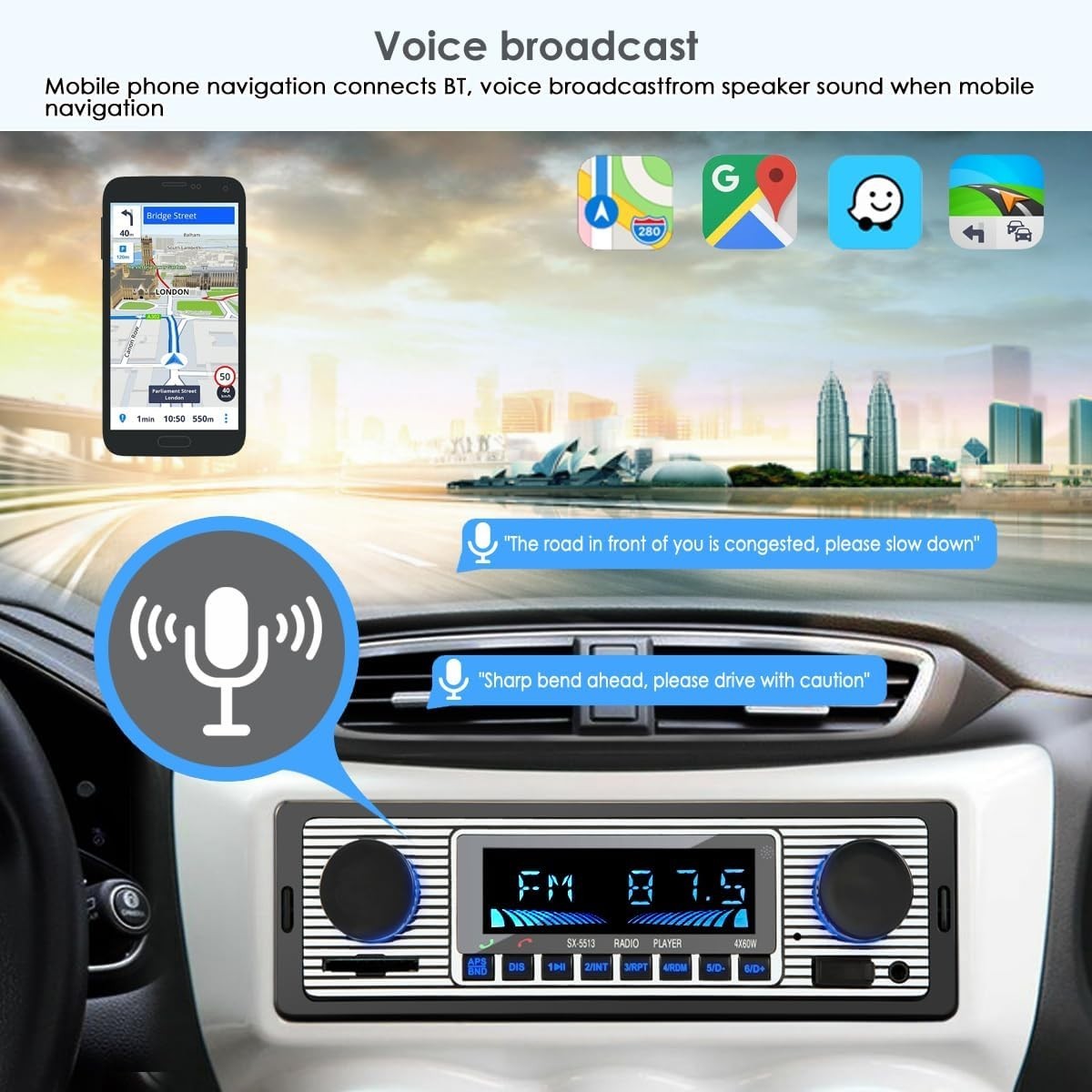Single din Car Stereo with Bluetooth/car Radio Bluetooth for car Hands Free C…