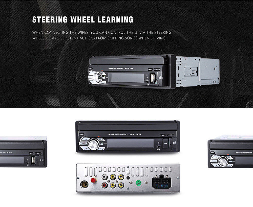 7″ Single 1 DIN Car Radio Stereo Flip out Touch Screen Bluetooth MP5 Player Unit