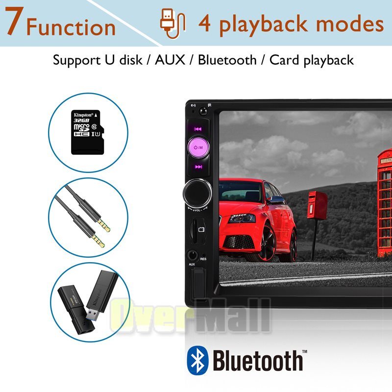 Backup Camera+Double Din Car Stereo Radio mp3 Player Bluetooth with Mirrorlink