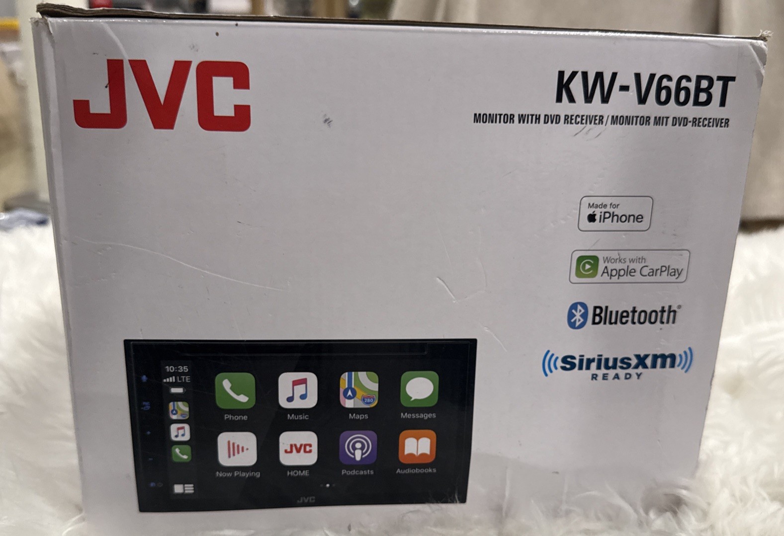 JVC KW-V66BT 6.8″ Monitor with DVD Receiver, Capacitive Touch Monitor-OPEN BOX!