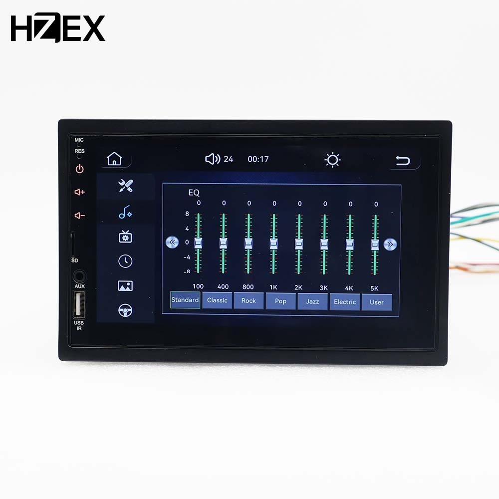 HZX-7CPA 7 Inch Double Din Car Stereo with Wireless Apple CarPlay & Android Auto