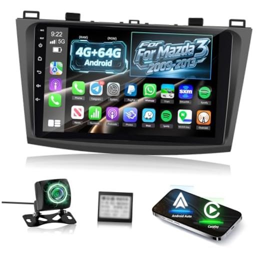 4+64G Car Radio for Mazda 3 2009-2013 with Wireless Carplay and Android