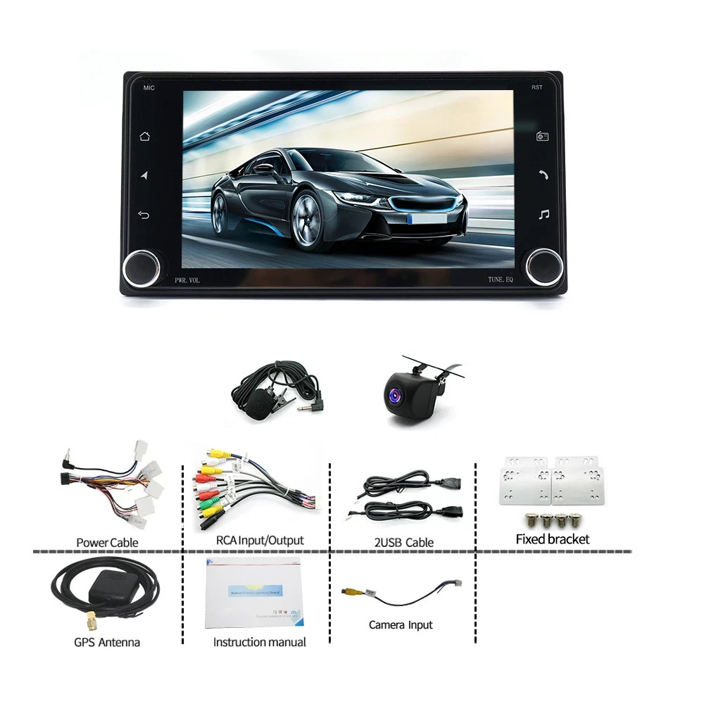 GPS Navigation 7inch IPS Car Radio Portable Touch Screen Multimedia Video Player