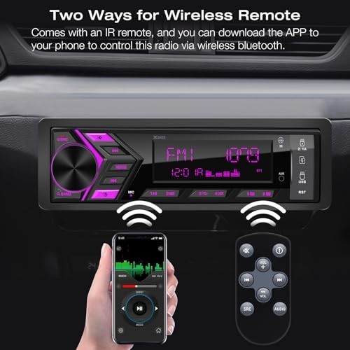 Bluetooth Car Stereo Single Din LCD Display Audio System MP3 Player FM AM Radio