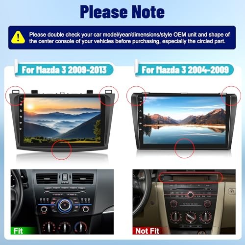 4+64 Car Radio for Mazda 3 2009-2013, 9 Inch 1280×720 4+64G