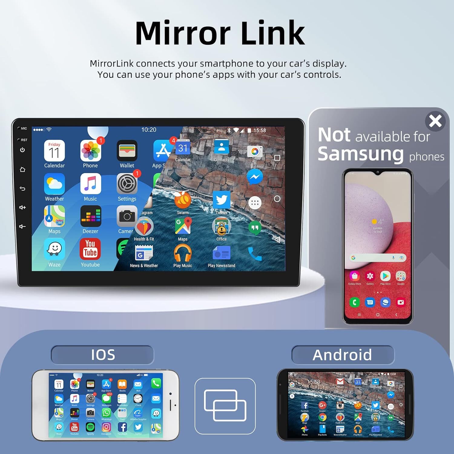 10.6″ For Jeep Liberty 2008 2009 -2011 Car Radio with Apple CarPlay Android 13