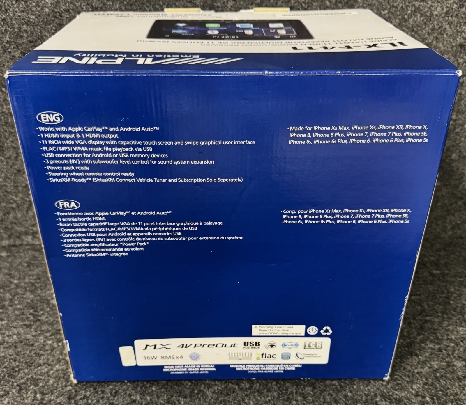 Alpine ilx-F411 HALO11 11-INCH AUDIO/VIDEO RECEIVER BRAND NEW/OPEN BOX