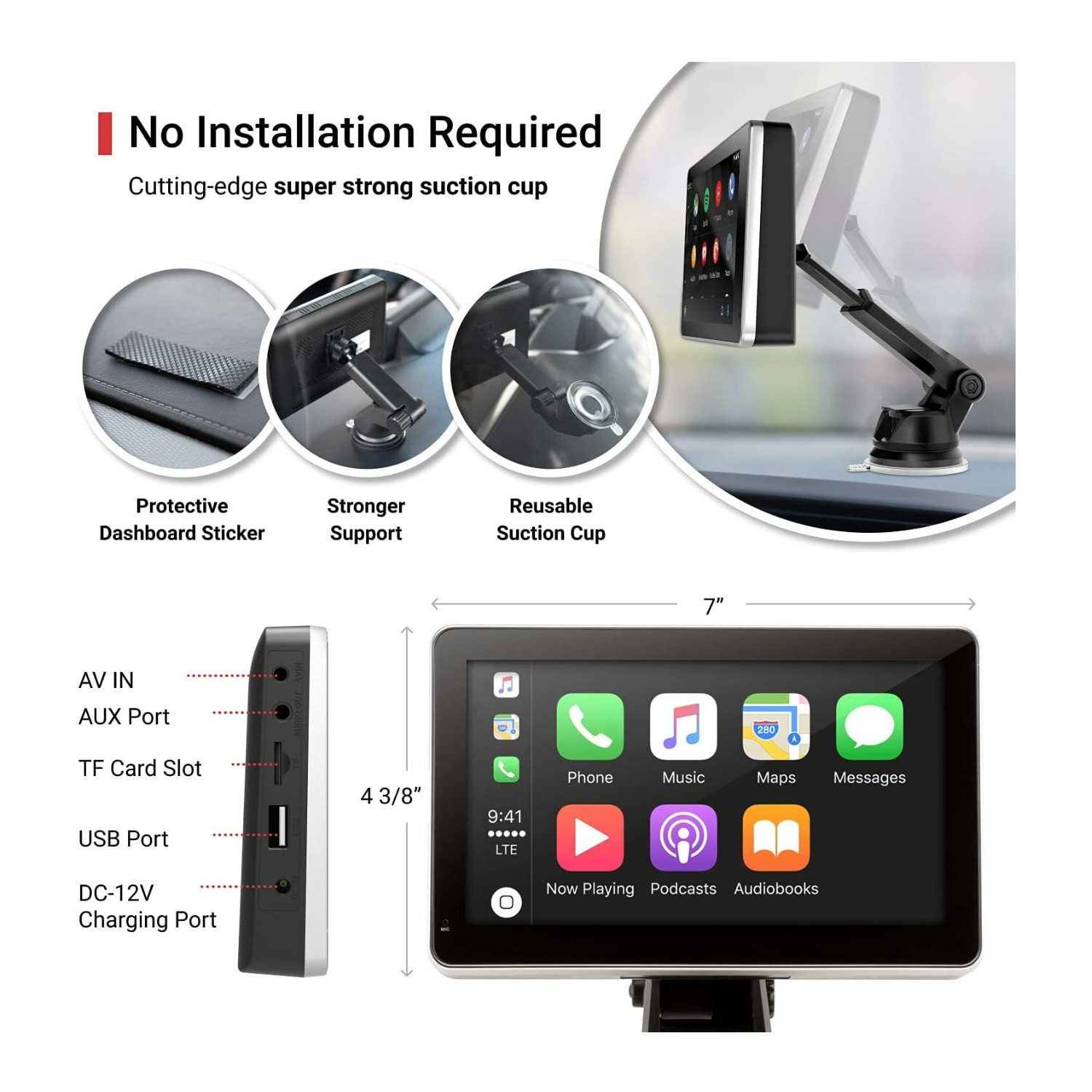 Car and Driver Intellidash 7 In IPS Touchscreen Bluetooth Multimedia Player