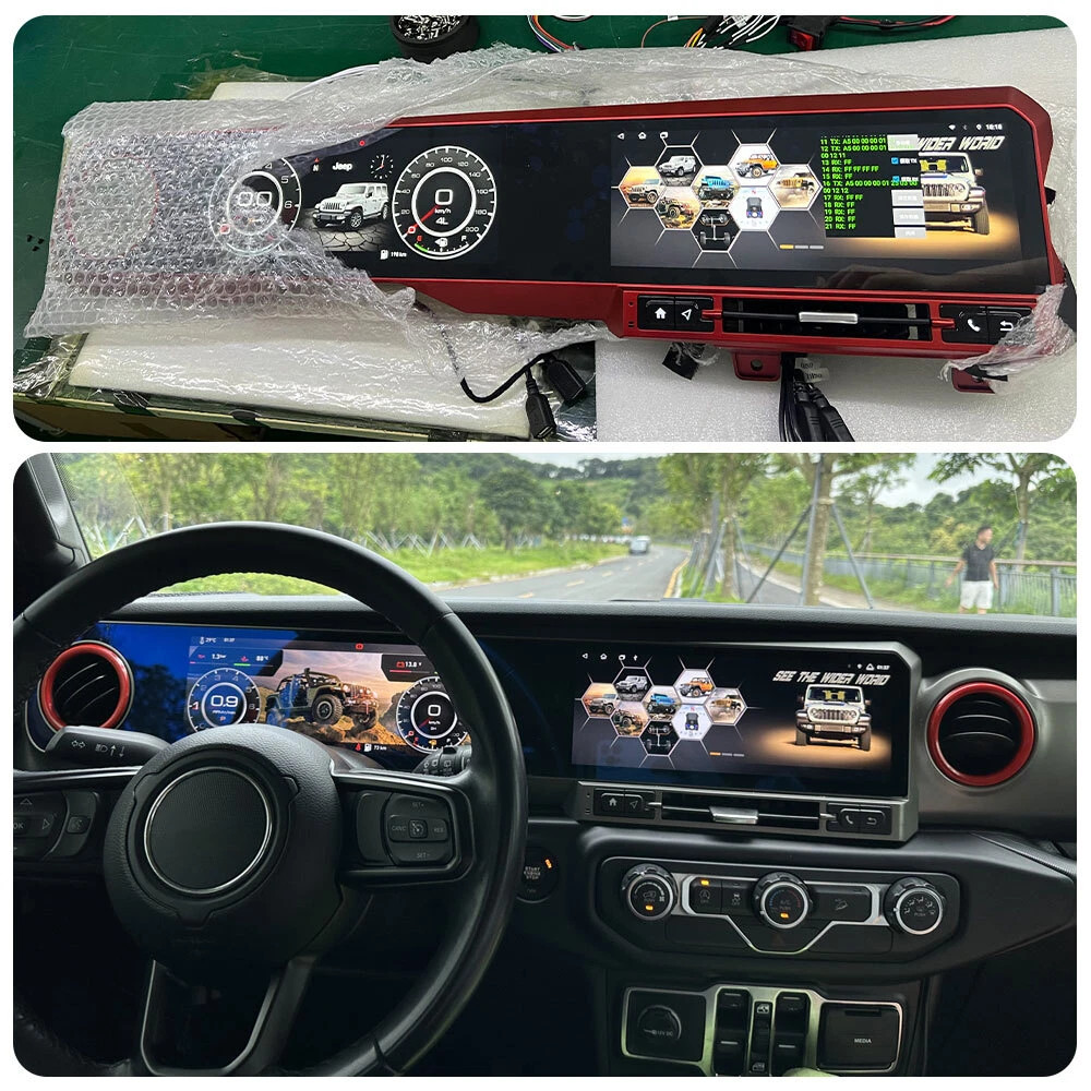 Strip screen Car Radio For Jeep Wrangler JL 2018-2022 Multimedia Player Stereo