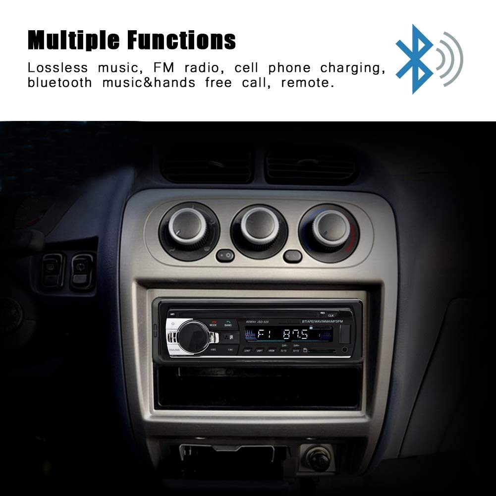 4 x 60W Car Radio Stereo Bluetooth MP5 Player Single Din Dual USB default