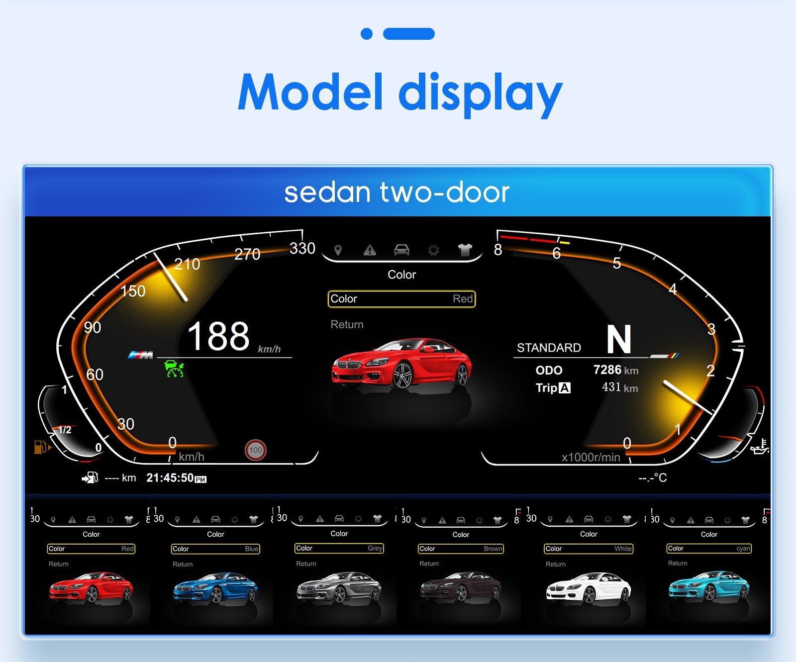 12.3″ LCD Digital Cluster Multifunctional Speedometer For BMW X5 E70 2007-2013