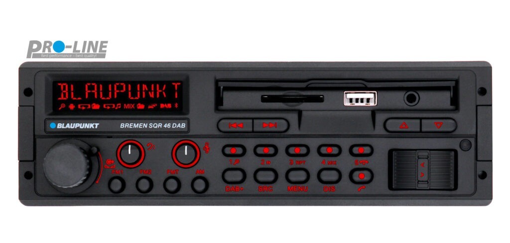 BLAUPUNKT BREMEN SQR 46 DAB / RETRO SINGLE DIN CAR RADIO W/ BLUETOOTH/ DAB/ USB+