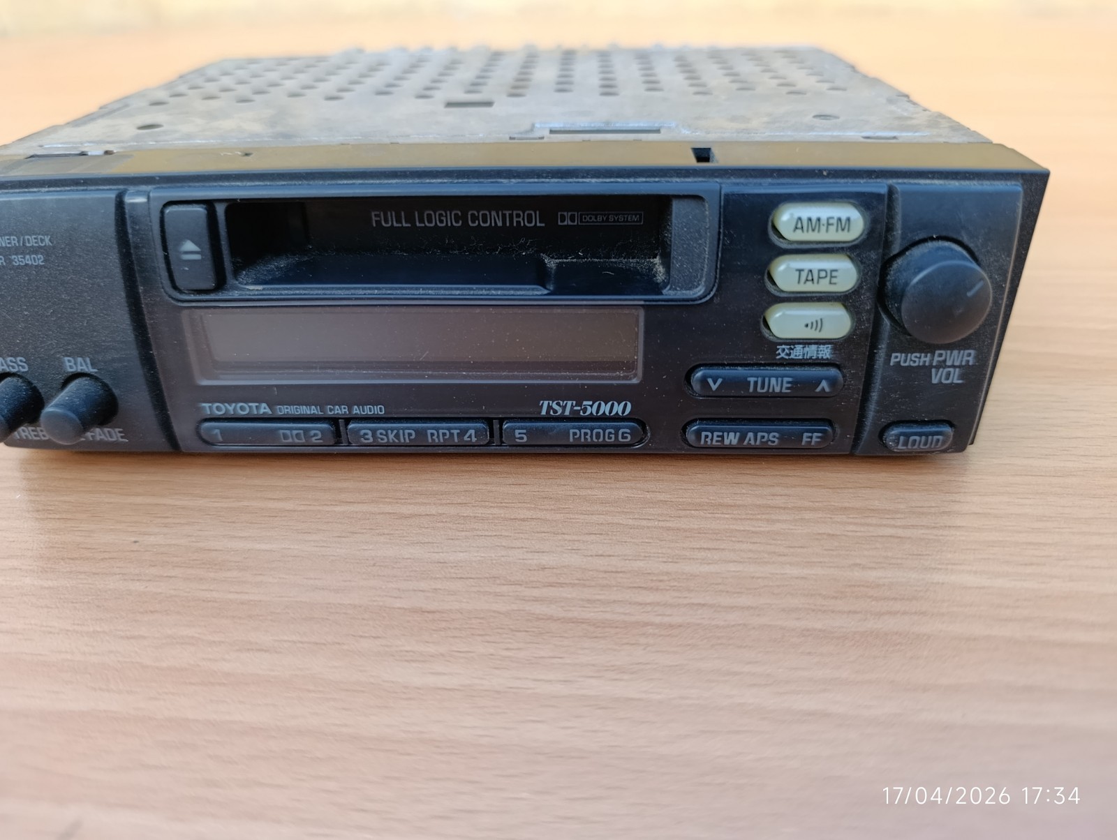 Toyota Corolla AE100, AE101 OEM TST-5000 Cassette Player with Equalizer Support
