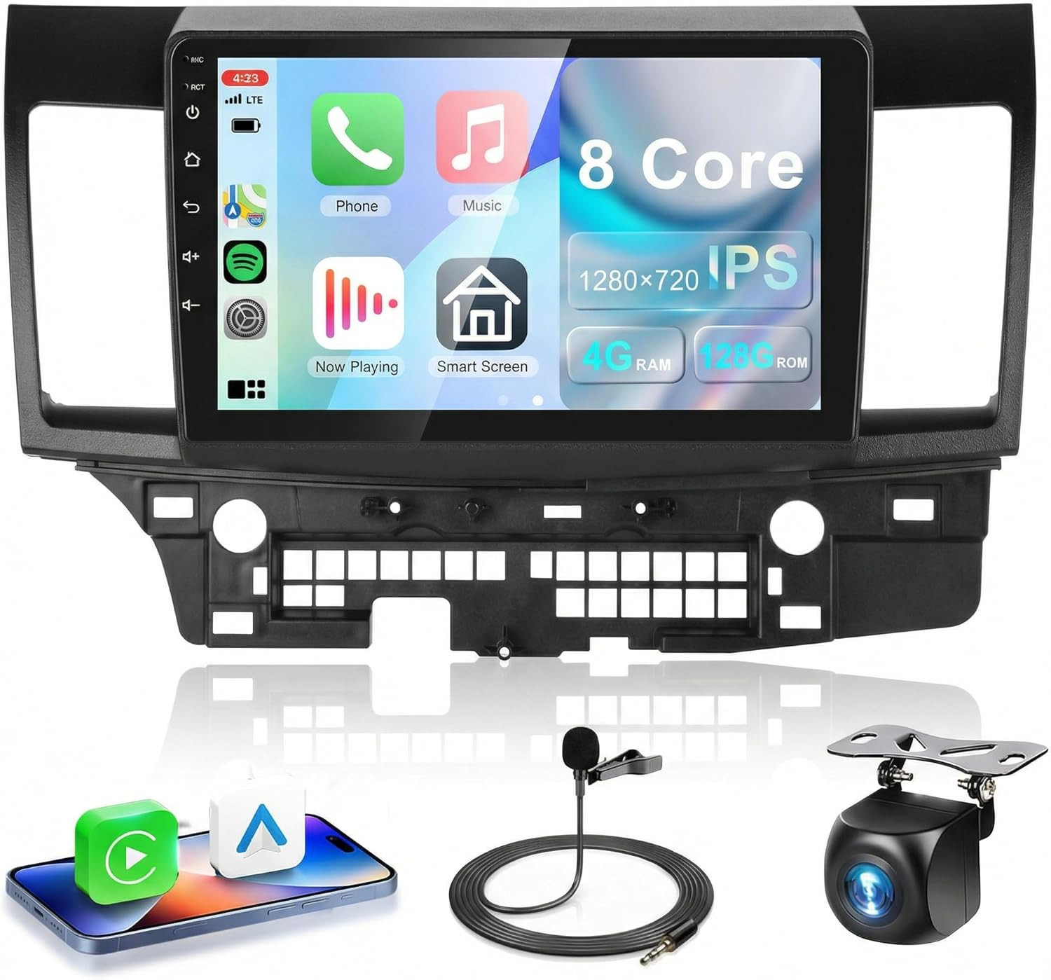8Core 4G+64G Qual-Comm Snapdragon Chip Car Radio Stereo for Mitsubishi Lancer 20