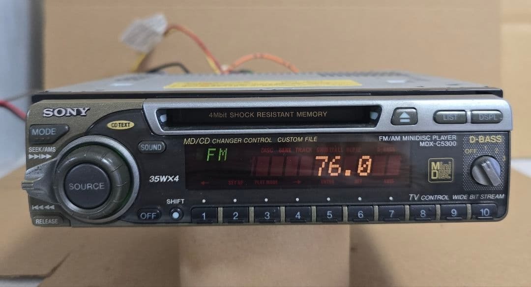 Junk Sony MDX-C5300 Car Audio MD Player 1DIN FM AM Tuner Head Unit 1999 Japan
