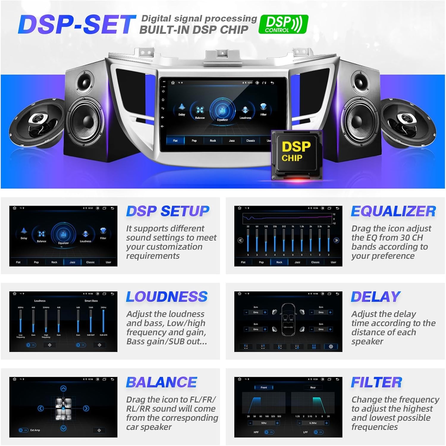 Car Stereo for Hyundai Tucson (2016–2018) , Wireless CarPlay & Android Auto 2+32