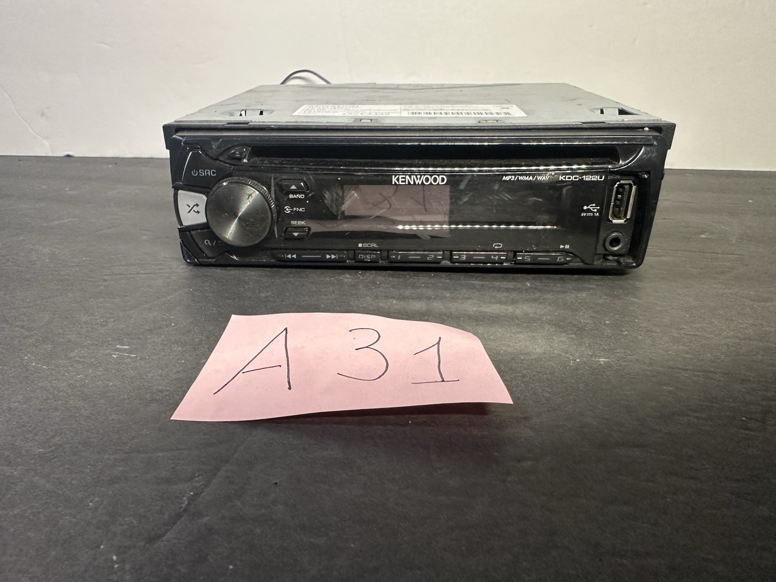 🔥Kenwood KDC-122U Black Radio Car Audio CD Receiver Vintage UnTested USB Mp3