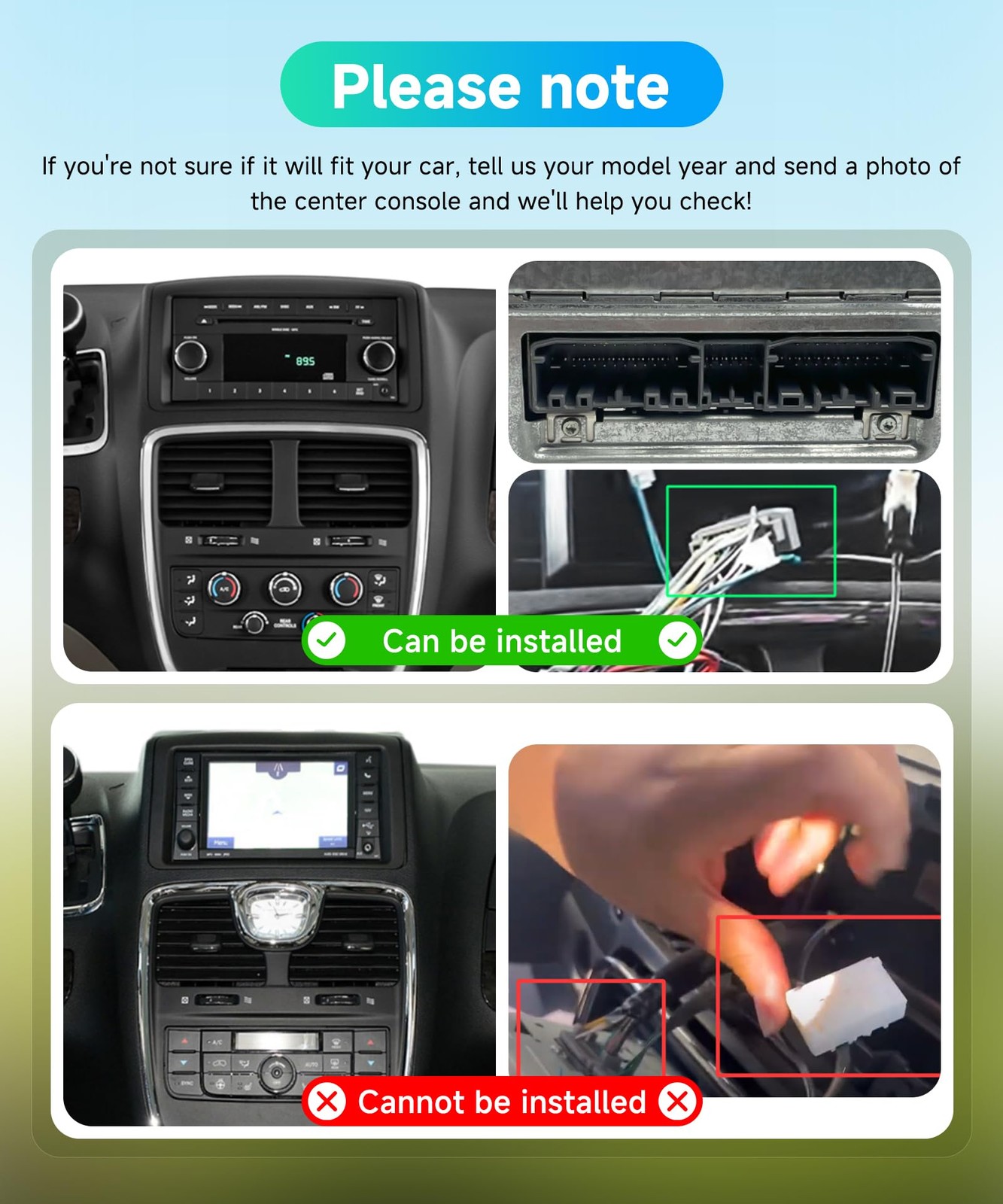 9″ Wireless Carplay & Android Auto Stereo for Grand Caravan, Town & Country