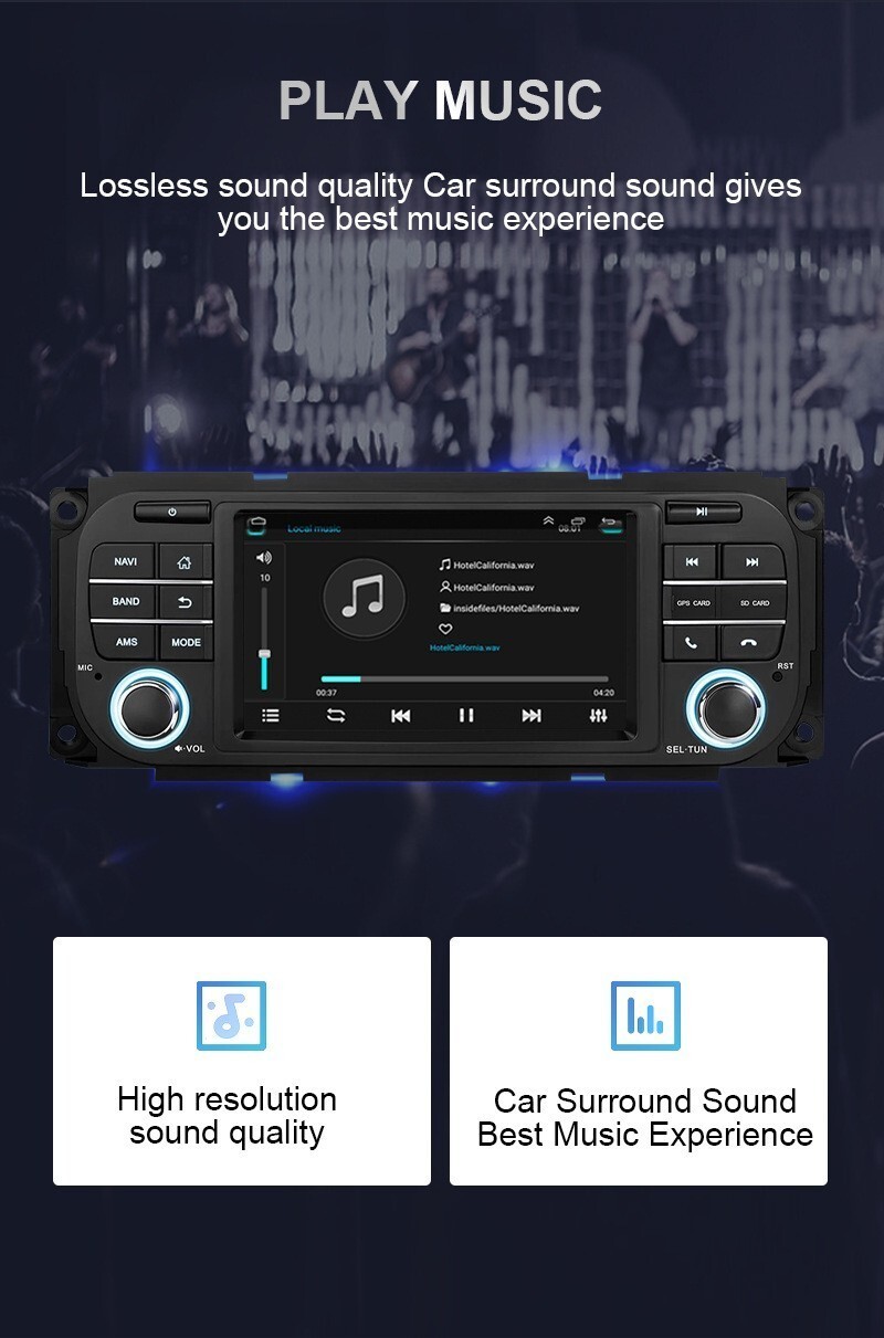 7″ For Jeep Wrangler Dodge Ram Chrysler Android Car Stereo Radio Carplay GPS FM