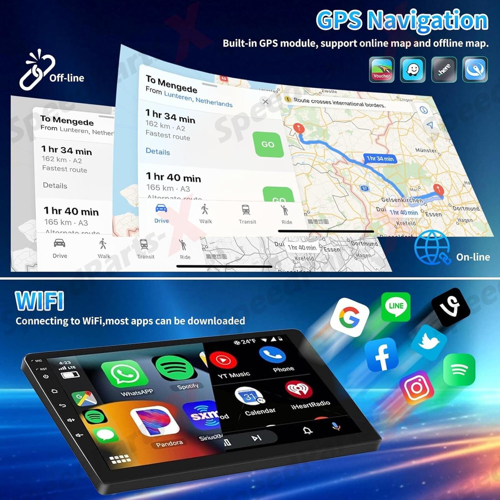 Apple Carplay For 2004-2008 Ford F-150 F150 Car Radio Android 13 Navi GPS Player