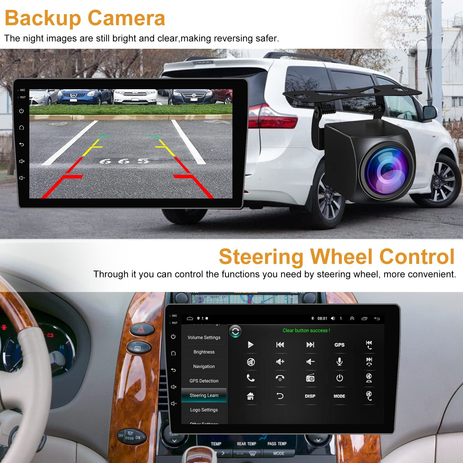 For Toyota Sienna 2004-2010 Android 12 Apple CarPlay Car Radio GPS Navi Cam JBL