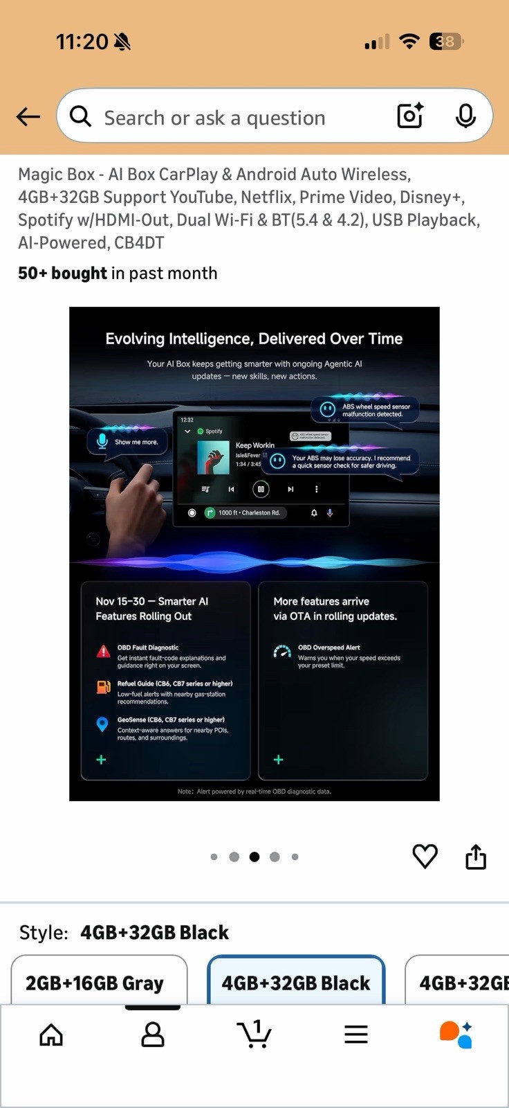 Brand New Magic Box – AI Box CarPlay & Android Auto Wireless, 4GB+32GB Support