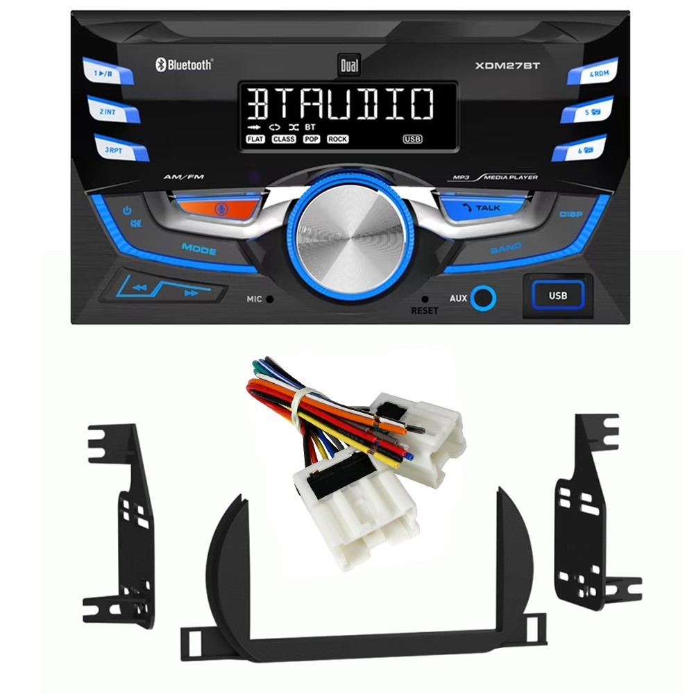 Dual XDM27BT AM/FM Radio MP3 Player Car Stereo & kit for 2002-2004 Nissan Altima