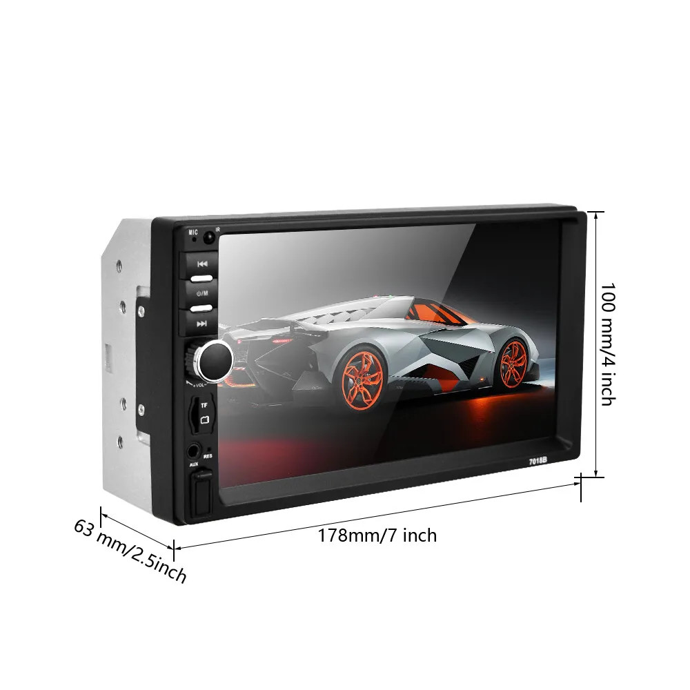 Double 2 Din 7” Car Stereo Touch Screen Car Radio Apple CarPlay Android Auto BT*