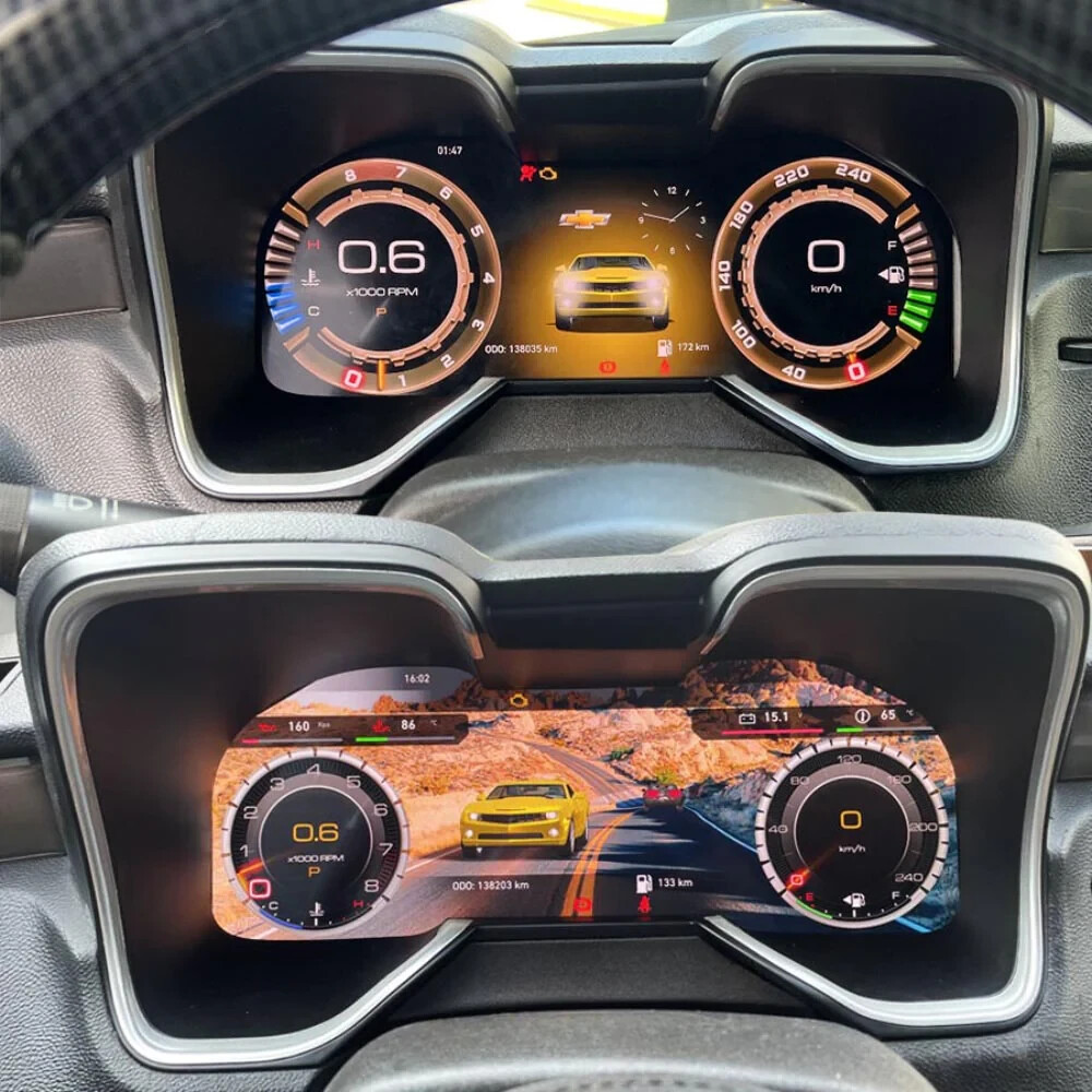 LCD Digital Instrument Cluster Speedometer Fits For Chevrolet Camaro 2010-2015