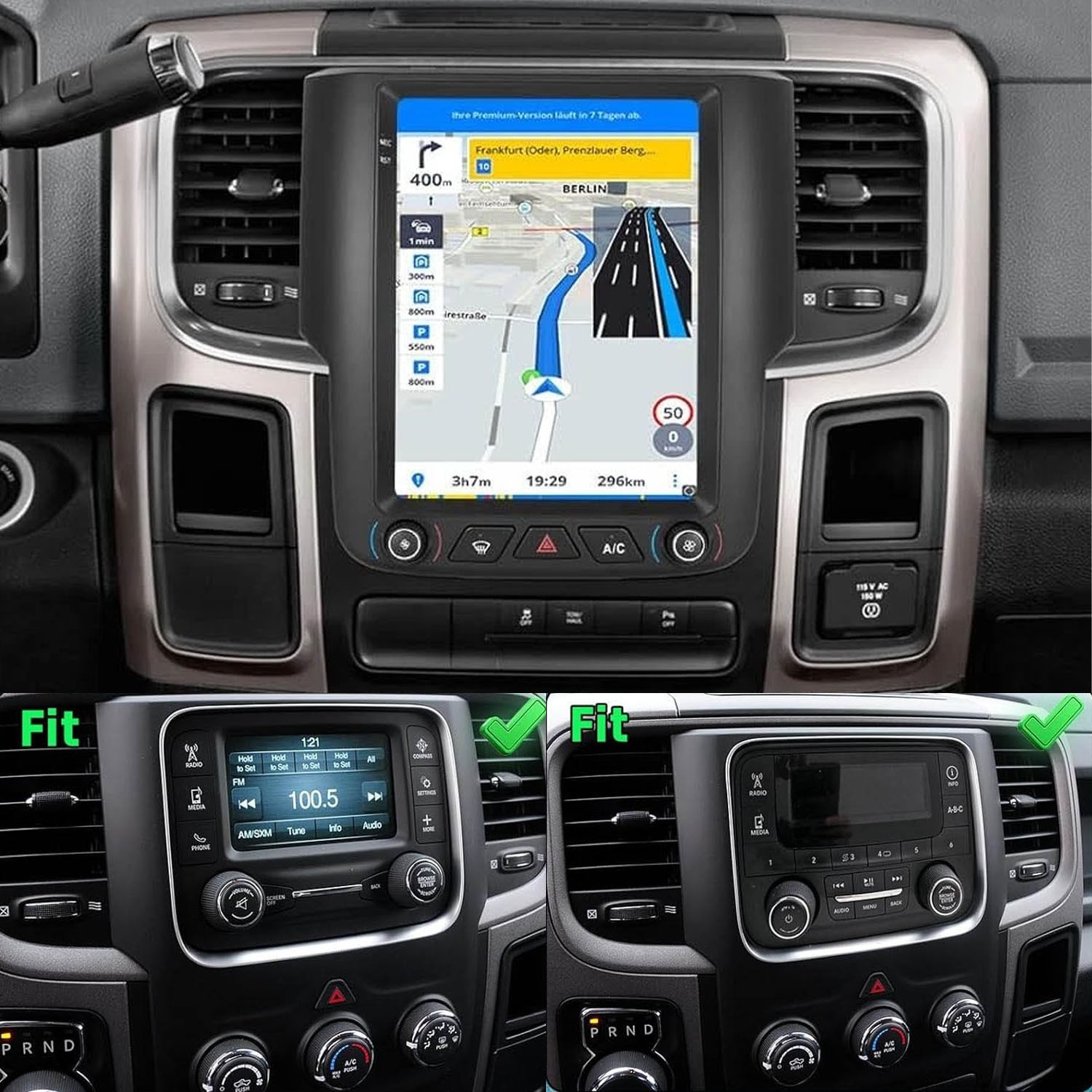 For 2013-2019 DODGE RAM 1500 2500 3500 9.7″ Car Radio Stereo Carplay Android GPS