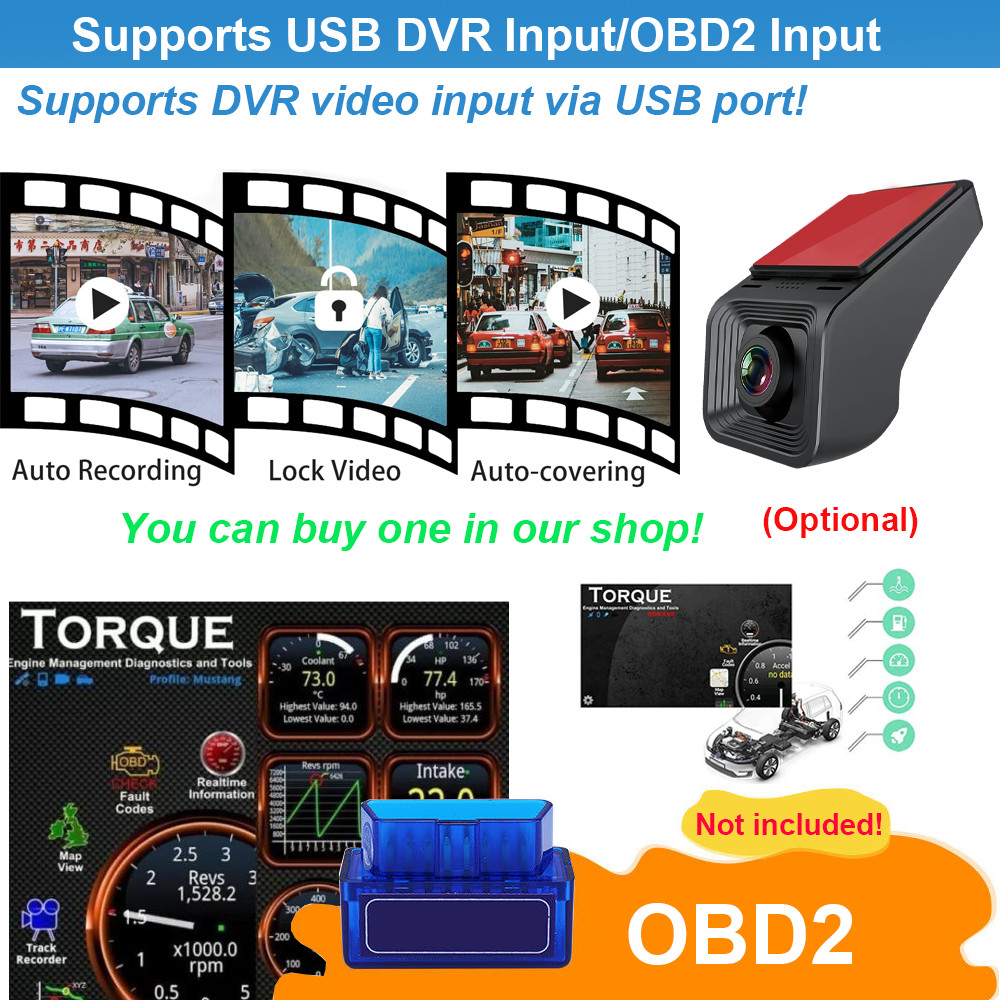 10.1″ Double DIN Car Stereo Apple Carplay Android 15 GPS WiFi BT Rotatable Radio