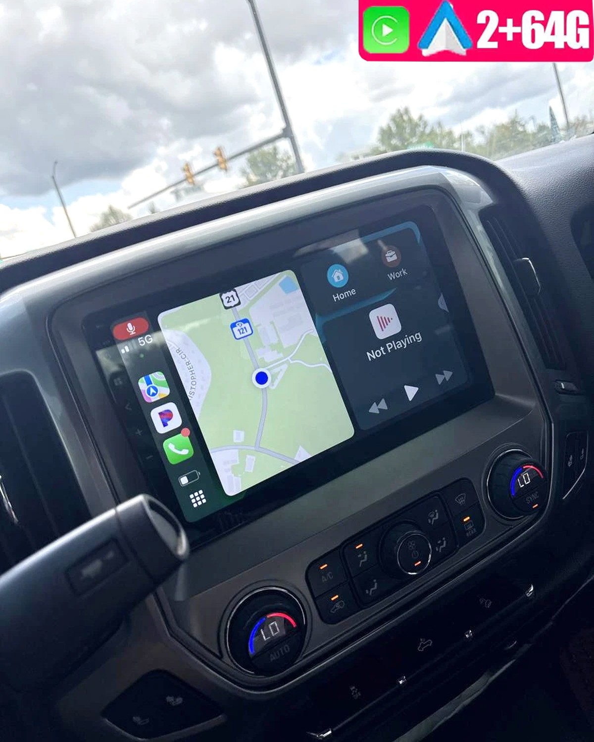 64G Screen Android 13 Car Radio GPS For Chevrolet Silverado GMC Sierra 2014-2018