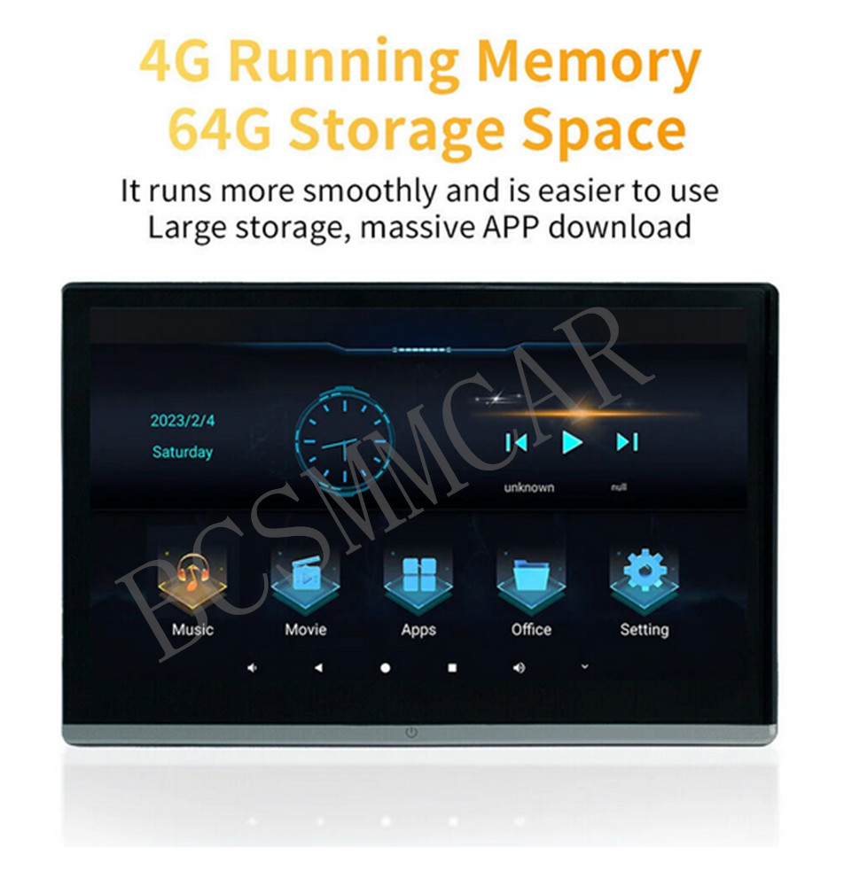 Dual HMDI Car Headrest Monitor Rear Seat Entertainment TV Video Music Player
