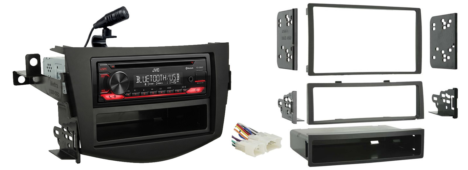 JVC KD-X280BT Car Stereo Digital Media Bluetooth Receiver For 06-12 Toyota Rav4