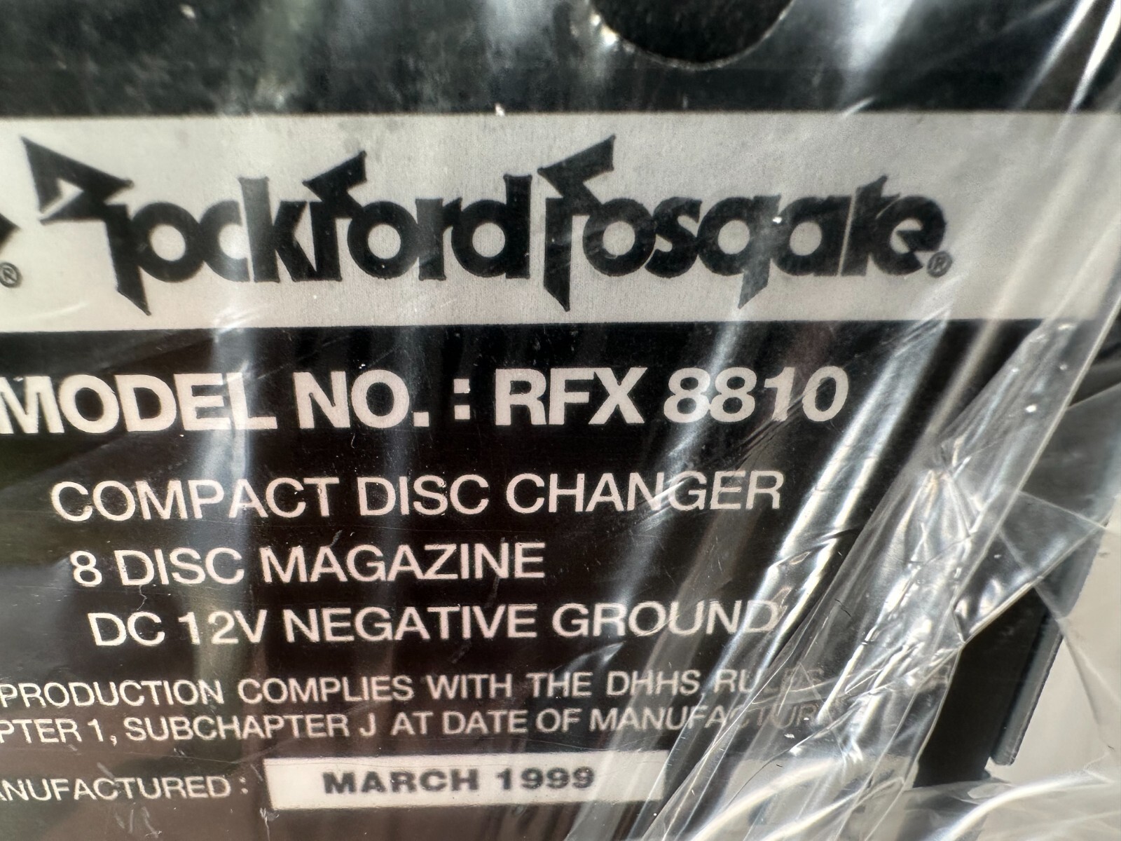 (NEW) Vintage Rockford Fosgate RFX8810 8 Disc CD Changer-Car/Auto Sound