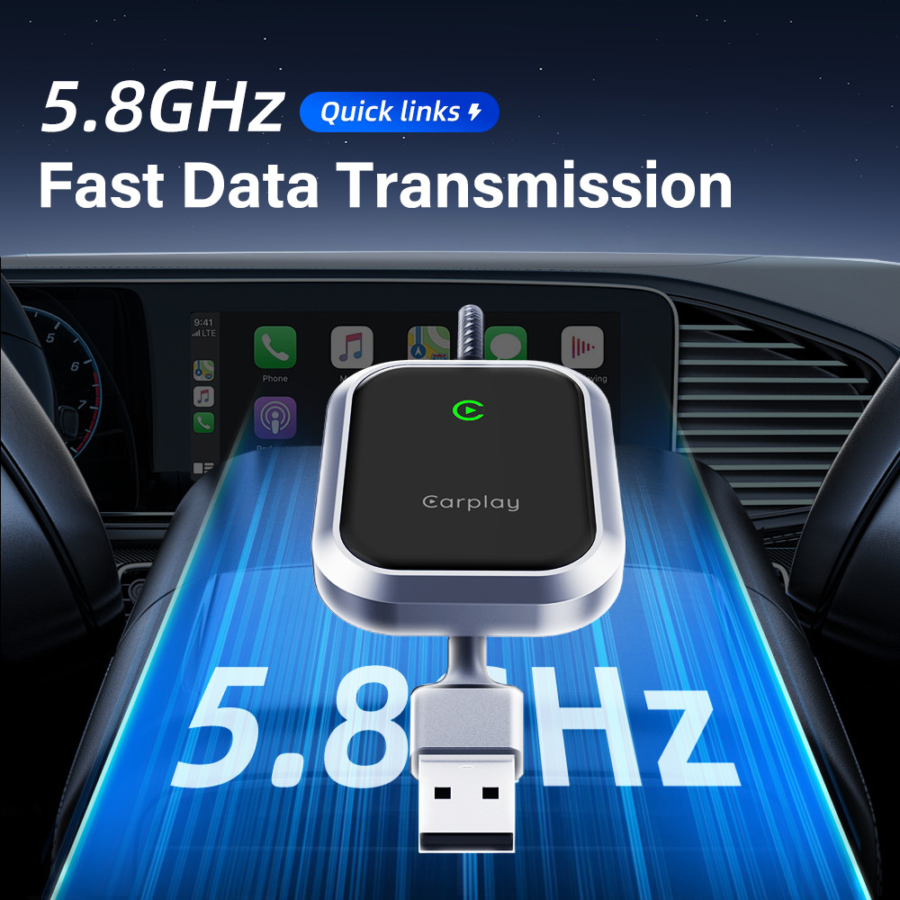 NEW 2025 Wireless CarPlay & Android Auto Adapter 2-in-1 Plug & Play USB/USB-C